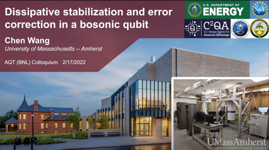 Dissipative stabilization and error correction in a bosonic qubit