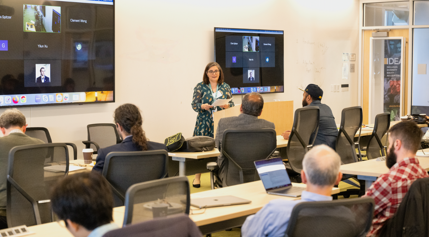 Sofia Quaglioni (Lawrence Livermore National Laboratory) leads a user project at AQT for nuclear simulations